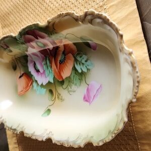 Royal Munich Hand Painted Floral Scene Tray Marseille Bavaria Artist ROUVIER